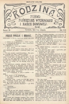 Rodzina : pismo poświęcone wychowaniu i nauce domowej. 1914, nr 16