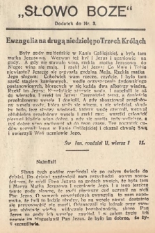 Słowo Boże : dodatek do Prawdy. 1914, nr 3