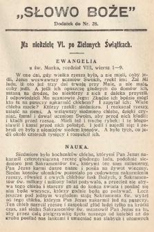 Słowo Boże : dodatek do Prawdy. 1914, nr 28