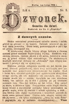 Dzwonek : gazetka dla dzieci. 1908, nr 3