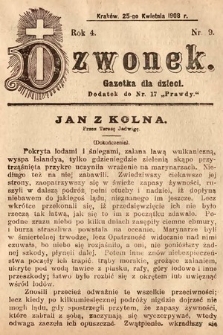 Dzwonek : gazetka dla dzieci. 1908, nr 9