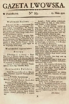 Gazeta Lwowska. 1816, nr 85