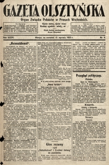 Gazeta Olsztyńska : organ Związku Polaków w Prusach Wschodnich. 1922, nr 9