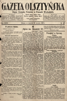 Gazeta Olsztyńska : organ Związku Polaków w Prusach Wschodnich. 1922, nr 21