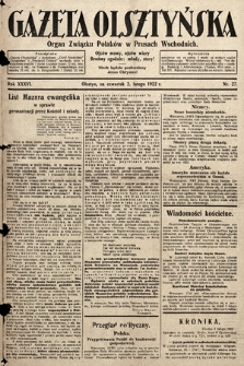 Gazeta Olsztyńska : organ Związku Polaków w Prusach Wschodnich. 1922, nr 27
