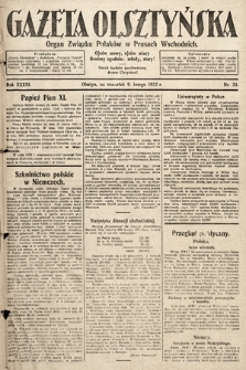 Gazeta Olsztyńska : organ Związku Polaków w Prusach Wschodnich. 1922, nr 33