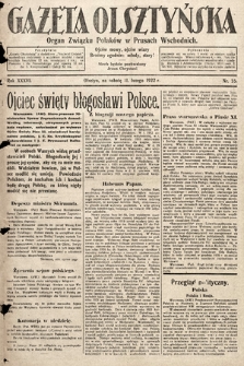 Gazeta Olsztyńska : organ Związku Polaków w Prusach Wschodnich. 1922, nr 35