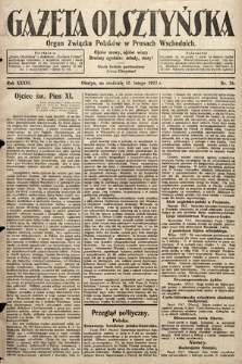 Gazeta Olsztyńska : organ Związku Polaków w Prusach Wschodnich. 1922, nr 36