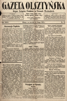 Gazeta Olsztyńska : organ Związku Polaków w Prusach Wschodnich. 1922, nr 39