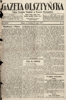 Gazeta Olsztyńska : organ Związku Polaków w Prusach Wschodnich. 1922, nr 42