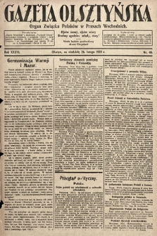 Gazeta Olsztyńska : organ Związku Polaków w Prusach Wschodnich. 1922, nr 48