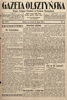 Gazeta Olsztyńska : organ Związku Polaków w Prusach Wschodnich. 1922, nr 63