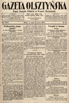 Gazeta Olsztyńska : organ Związku Polaków w Prusach Wschodnich. 1922, nr 65