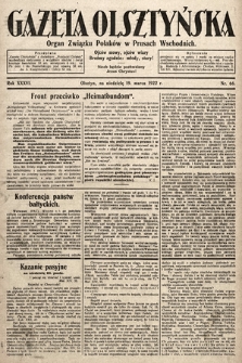 Gazeta Olsztyńska : organ Związku Polaków w Prusach Wschodnich. 1922, nr 66