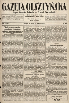 Gazeta Olsztyńska : organ Związku Polaków w Prusach Wschodnich. 1922, nr 68