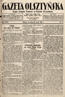 Gazeta Olsztyńska : organ Związku Polaków w Prusach Wschodnich. 1922, nr 71