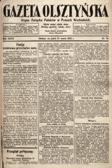 Gazeta Olsztyńska : organ Związku Polaków w Prusach Wschodnich. 1922, nr 76