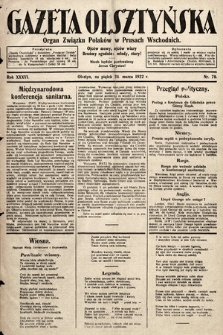 Gazeta Olsztyńska : organ Związku Polaków w Prusach Wschodnich. 1922, nr 70