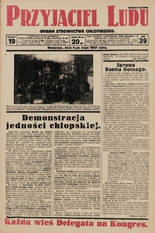 Przyjaciel Ludu : organ Stronnictwa Chłopskiego. 1927, nr 19