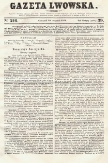 Gazeta Lwowska. 1850, nr 216