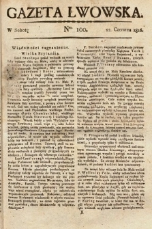 Gazeta Lwowska. 1816, nr 100