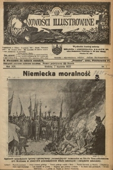 Nowości Illustrowane. 1922, nr 1