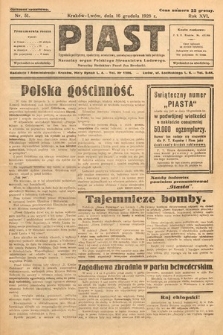 Piast : tygodnik polityczny, społeczny, oświatowy, poświęcony sprawom ludu polskiego : Naczelny organ Polskiego Stronnictwa Ludowego. 1928, nr 51