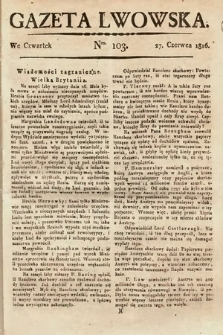 Gazeta Lwowska. 1816, nr 103
