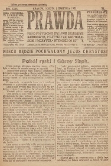 Prawda : pismo poświęcone sprawom religijnym, narodowym, politycznym, gospodarskim i rozrywce. 1921, nr 14