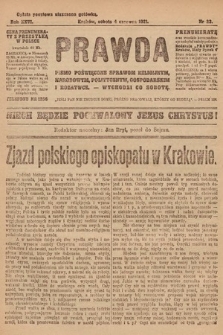 Prawda : pismo poświęcone sprawom religijnym, narodowym, politycznym, gospodarskim i rozrywce. 1921, nr 23