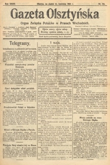 Gazeta Olsztyńska : organ Związku Polaków w Prusach Wschodnich. 1921, nr 86