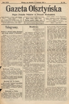 Gazeta Olsztyńska : organ Związku Polaków w Prusach Wschodnich. 1921, nr 88