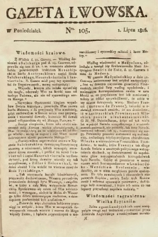 Gazeta Lwowska. 1816, nr 105