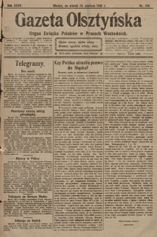 Gazeta Olsztyńska : organ Związku Polaków w Prusach Wschodnich. 1921, nr 134