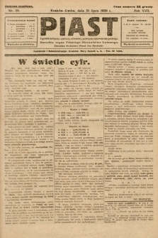 Piast : tygodnik polityczny, społeczny, oświatowy, poświęcony sprawom ludu polskiego : Naczelny organ Polskiego Stronnictwa Ludowego. 1929, nr 29