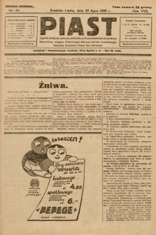 Piast : tygodnik polityczny, społeczny, oświatowy, poświęcony sprawom ludu polskiego : Naczelny organ Polskiego Stronnictwa Ludowego. 1929, nr 30