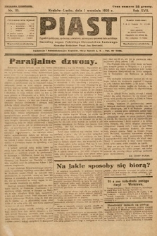 Piast : tygodnik polityczny, społeczny, oświatowy, poświęcony sprawom ludu polskiego : Naczelny organ Polskiego Stronnictwa Ludowego. 1929, nr 35