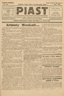 Piast : tygodnik polityczny, społeczny, oświatowy, poświęcony sprawom ludu polskiego : Naczelny organ Polskiego Stronnictwa Ludowego. 1929, nr 40