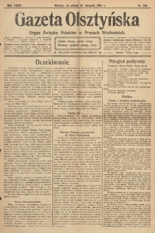 Gazeta Olsztyńska : organ Związku Polaków w Prusach Wschodnich. 1921, nr 186