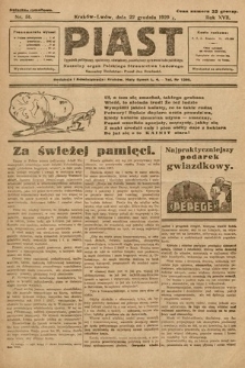 Piast : tygodnik polityczny, społeczny, oświatowy, poświęcony sprawom ludu polskiego : Naczelny organ Polskiego Stronnictwa Ludowego. 1929, nr 51