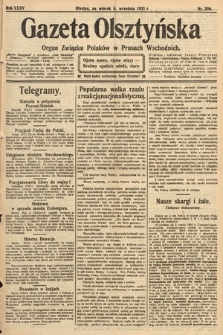Gazeta Olsztyńska : organ Związku Polaków w Prusach Wschodnich. 1921, nr 206