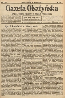 Gazeta Olsztyńska : organ Związku Polaków w Prusach Wschodnich. 1921, nr 213