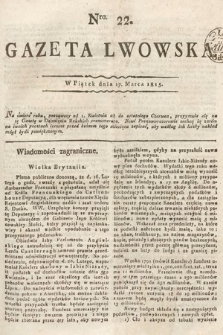 Gazeta Lwowska. 1815, nr 22