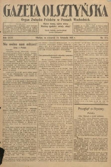 Gazeta Olsztyńska : organ Związku Polaków w Prusach Wschodnich. 1921, nr 272