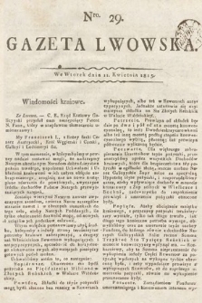 Gazeta Lwowska. 1815, nr 29