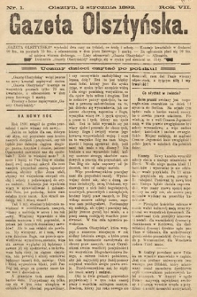 Gazeta Olsztyńska. 1892, nr 1