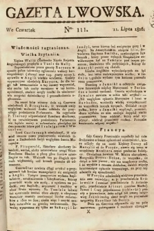 Gazeta Lwowska. 1816, nr 111