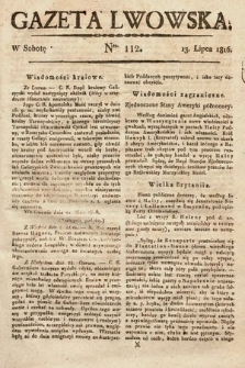 Gazeta Lwowska. 1816, nr 112
