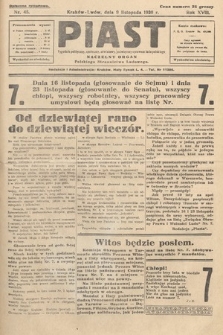 Piast : tygodnik polityczny, społeczny, oświatowy, poświęcony sprawom ludu polskiego : Naczelny organ Polskiego Stronnictwa Ludowego. 1930, nr 45