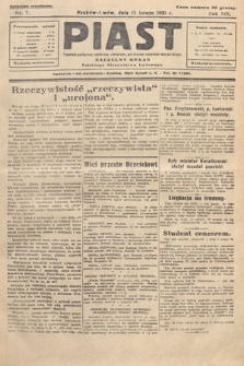 Piast : tygodnik polityczny, społeczny, oświatowy, poświęcony sprawom ludu polskiego : Naczelny organ Polskiego Stronnictwa Ludowego. 1931, nr 7